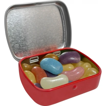 Flat Hinged Tin With Jelly Beans