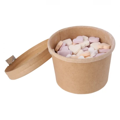 Kraft Cardboard Tub With Fruit Heart Sweets 240ml