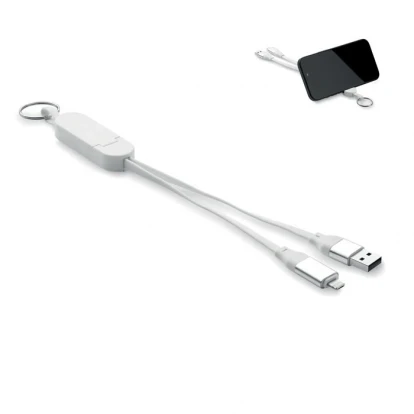 60W Cable Keyring Recycled ABS