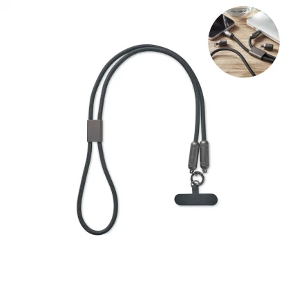 60W Phone Holder Lanyard Cable