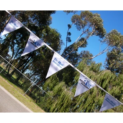 Bunting - Triangle - 10 metre length - 18 textile pennants per length - 115g knitted polyester - Single Side