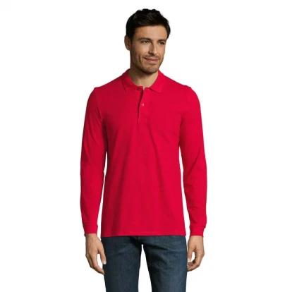 Perfect Long Sleeved Mens Polo Pique