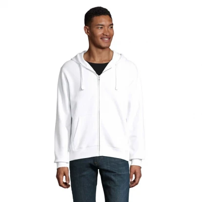 Spike Mens Zip Hoodie White