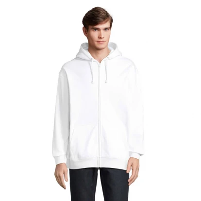 Carter Full Zip Hoodie White