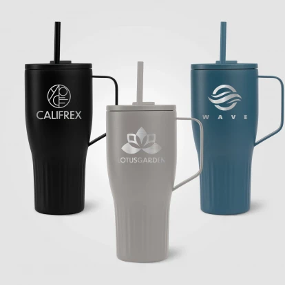 Majesty Recycled Stainless Steel Straw Tumbler 890ml