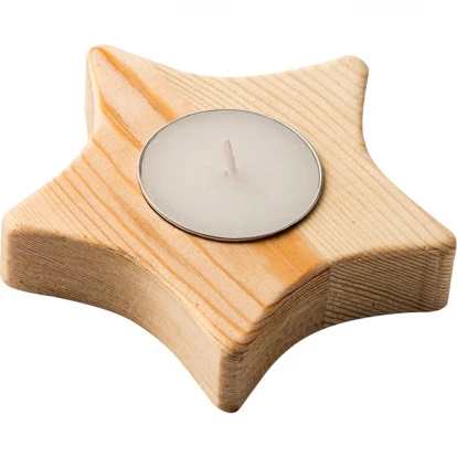 Wooden Star Candle